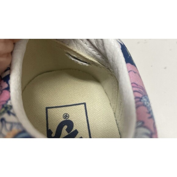 Vans Low Sneakers Tennis Shoes Retro Pink floral white suede top size 7 skater - Picture 3 of 12